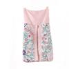 1 PC Pink Floral Cot Diaper Organizer Bag Baby Girl Pink White Rose Flower Crib Diaper Holder Bag view 1