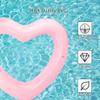 Blublu Park Inflatable Heart Pool Float, Sweet Love Swim Rings Float Loungers Tube for Summer Water Fun Beach Party Toys Floaties for Adults, Pink view 3