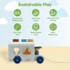 PlanToys Sorting Bus Wooden Toy for Kids Ages 3+ | Montessori Shape & Colour Learning Activity for Sorting, Coordination & Fine Motor Skills | Eco-Friendly Educational Playset view 3