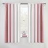 Geomoroccan Ombre 100% Blackout Curtains 63 Inch Length 2 Panels for Bedroom Pink White Gradient Patterned Room Darkening Noise Reducing Rod Pocket Window Treatment Drapes view 1