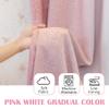 Geomoroccan Ombre 100% Blackout Curtains 63 Inch Length 2 Panels for Bedroom Pink White Gradient Patterned Room Darkening Noise Reducing Rod Pocket Window Treatment Drapes view 3