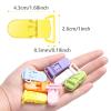 60 Pieces Pacifier Clips Holders Plastic Suspender Clips for Pacifiers for DIY Teething Toys Baby Blankets Bib,12 Colors view 2