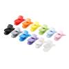 60 Pieces Pacifier Clips Holders Plastic Suspender Clips for Pacifiers for DIY Teething Toys Baby Blankets Bib,12 Colors view 3