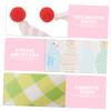 ABOOFAN 50Pcs Novelty Cake Toppers Mini Birthday Paper Hat Decorations Cake Ornaments (Stripe) view 4