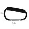 sansheng 4 Pack Large Carabiner 5.5" D Style Click and Carry Bag Carrier Stroller Hooks(Black and Blue) view 2