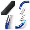 sansheng 4 Pack Large Carabiner 5.5" D Style Click and Carry Bag Carrier Stroller Hooks(Black and Blue) view 3