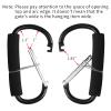 sansheng 4 Pack Large Carabiner 5.5" D Style Click and Carry Bag Carrier Stroller Hooks(Black and Blue) view 4