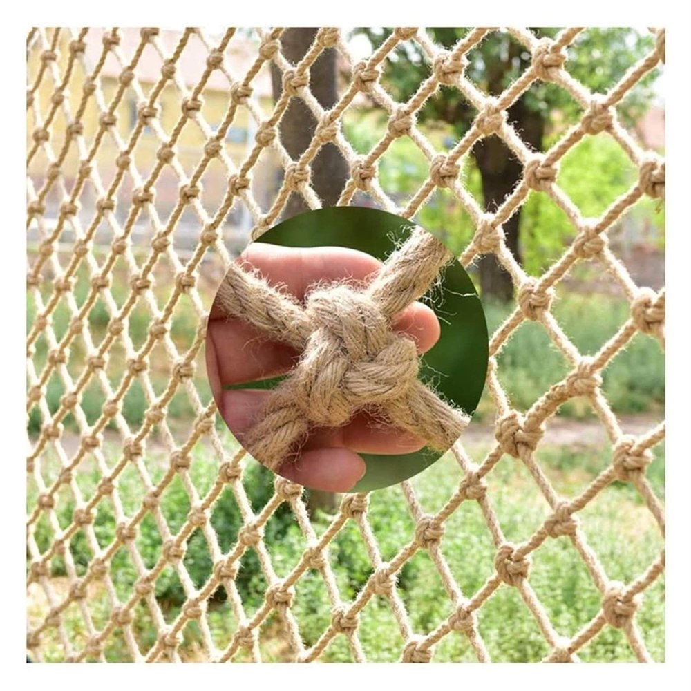 Kids Rope Net Stair Protective Net Heavy Duty Climbing Cargo Net Playground Swing Birds Net Balcony Fence Hemp Grid 10cm (Size : 1 * 9m(3 * 29ft))