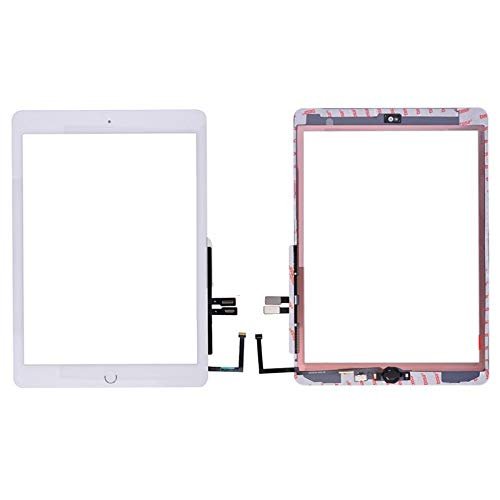Replacement for iPad 6th Gen Touch Screen Digitizer Glass Lens A1893 A1954 (White + Home Button)