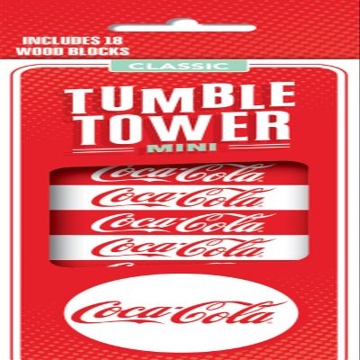 MasterPieces Games - Coca-Cola Travel Sized Tumble Tower - Officially Licensed