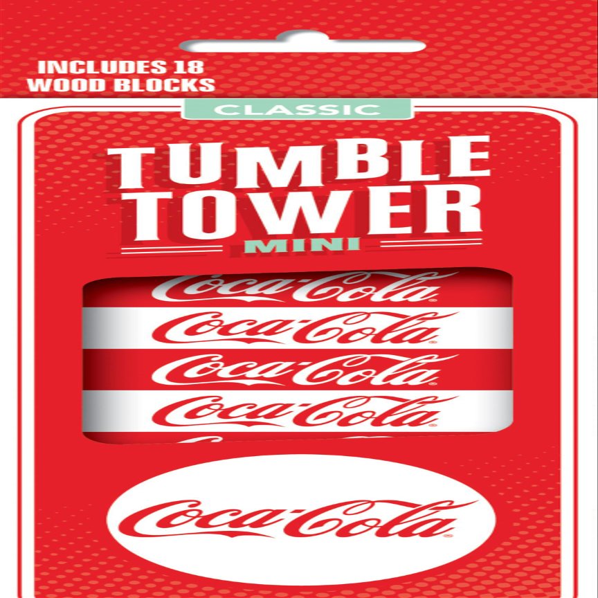 MasterPieces Games - Coca-Cola Travel Sized Tumble Tower - Officially Licensed