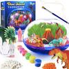 Bryte Light Up Dinosaur Terrarium Kit for Kids - Dino Habitat with Real Plants, Figurines, Volcano & LED Lights, DIY Science Kit, STEM & Arts Crafts Toys, Birthday Gifts for Boys Aged 4-12 yrs view 1