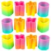 The Dreidel Company Rainbow Coil Spring Assortment, Heart, Star, Butterfly, Circle Shaped Coils, Party Favor for Kids, 1.4" (35mm) (12-Pack) view 1