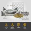 BB Brother Brother Ancient Roman Gladiators 3D Chess Board Game Set, Glass Board, Handmade Gold and Silver Polyresin Chess Pieces for 2 Players view 3