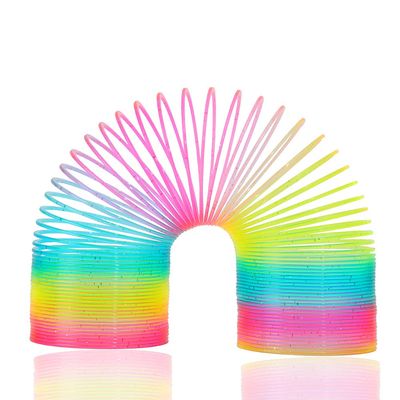 Vinciph Magic Giant Rainbow Coil Toy - Jumbo Classic Multicolor Coil Spring Toy for Boys and Girls Birthday Christmas Party(4.2 x 4.2 inch)