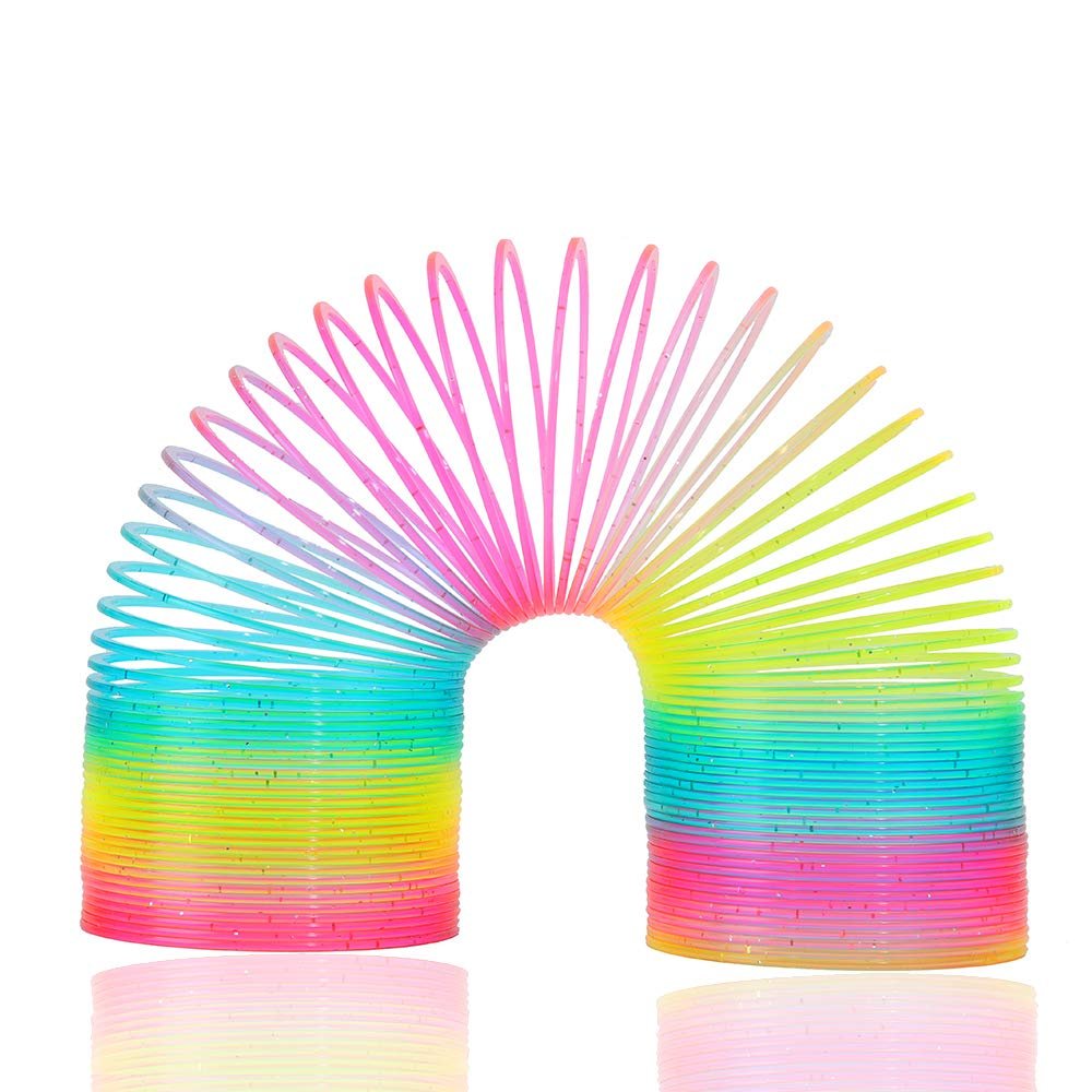 Vinciph Magic Giant Rainbow Coil Toy - Jumbo Classic Multicolor Coil Spring Toy for Boys and Girls Birthday Christmas Party(4.2 x 4.2 inch)