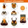 16 Pcs Hunting Birthday Party Decorations Camo Deer Hunting Birthday Decorations Include Banner Deer Table Centerpiece Honeycomb for Party Supplies view 2