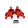 2pcs Alloy Steering Hub Carrier Blocks 7737 for RC Hobby Car 1/5 1/6 X-MAXX (Red) view 4