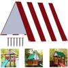 ABCCANOPY 43"X90" Swing Set Replacement Tarp for Playgrounds, Shade Screens (Burgundy/White) view 1