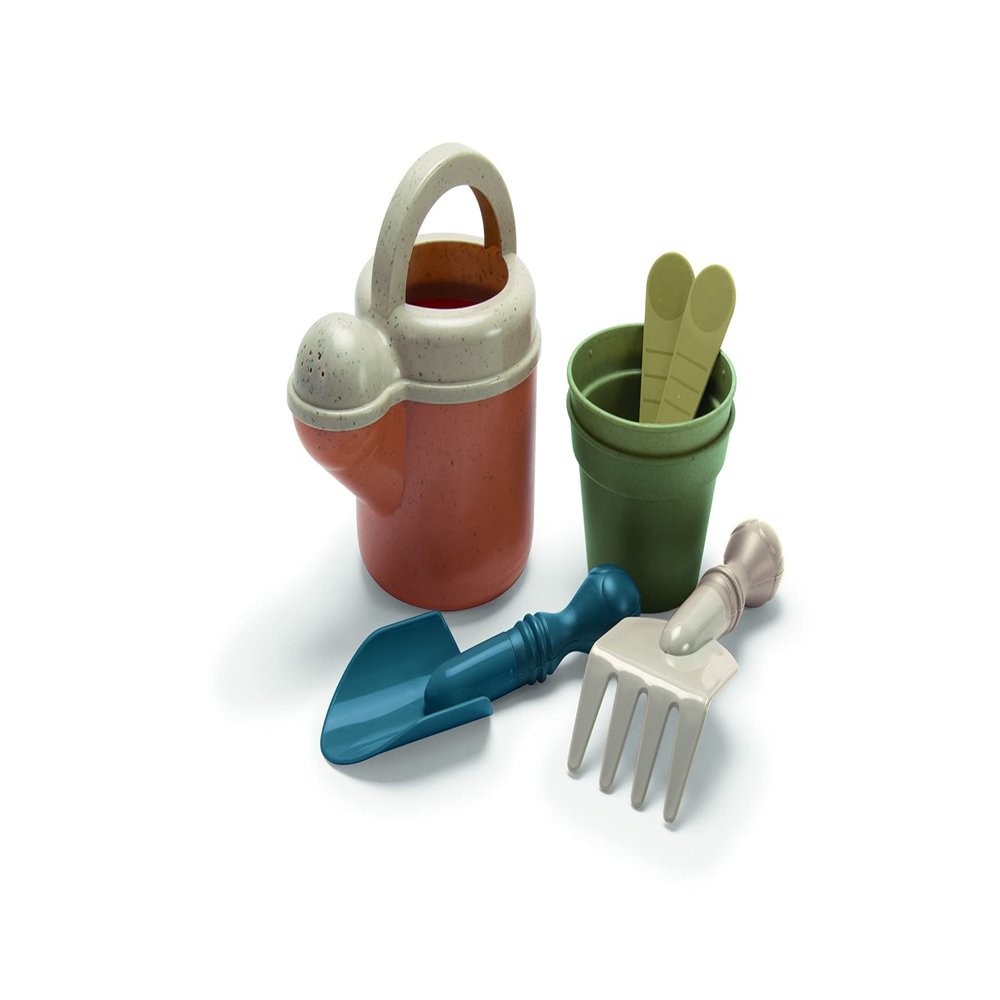 Dantoy: BIO Planting Set - 7 Piece Pretend Gardening Playset - Outdoor, Beach-Backyard-Sandbox Toy, Recycled Plastic, Kids & Toddlers Ages 2+