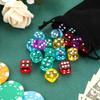6 Sided Dice Set 10 Colors Transparent Acrylic Dice for DND, MTG, RPG, Tenzi, Yahtze, Bunco, Table Borad Games, Math Teaching view 4