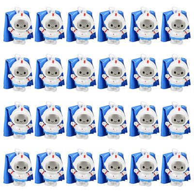 ArtCreativity 24-Pack / 2" Mini Astronaut Paratroopers  Durable Parachute Toys for Kids  Space-Themed Party Favors, Astronaut Piata Fillers, and Goodie Bag Toys