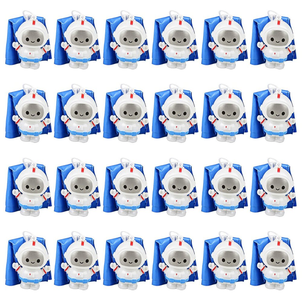ArtCreativity 24-Pack / 2" Mini Astronaut Paratroopers  Durable Parachute Toys for Kids  Space-Themed Party Favors, Astronaut Piata Fillers, and Goodie Bag Toys