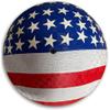 Toys+ 8.5 Inch Playground Balls Red, Blue, Green, Yellow and Rainbow! (1 Ball, USA Flag) view 1