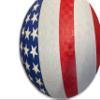 Toys+ 8.5 Inch Playground Balls Red, Blue, Green, Yellow and Rainbow! (1 Ball, USA Flag) view 2