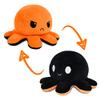TeeTurtle Reversible Octopus Plushie - 4-Inch Black + Orange Two-Sided Flip Plush Toy with Embroidered Details - Cute Mini Collectible Plush for Kids, Teens, and Adults view 1