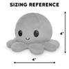 TeeTurtle Reversible Octopus Plushie 4-Inch Fire Eyes + Sleepy Two-Sided Flip Plush Toy with Embroidered Details - Cute Mini Collectible Plush for Kids, Teens, and Adults view 3