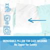 Jay Franco Kids Nap Mat with Embedded Pillow & Blanket  Soft 46"x20" Microfiber Sleeping Bag with Name Tag & Handle for School, Travel, Sleepover, Blue - Bluey view 4