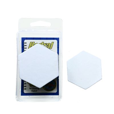 Hedral Value Pack of 15 - Dry Erase - Reusable - Blank 2" Hexagon Hex Board Game Chits Tiles Counters Markers DIY D&D