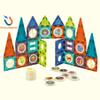 Glowing Magnetic Tiles Marble Run Race Track Super Set - 150 Complete Pieces Glow in The Dark STEM Magnetic Building Blocks Gravity Marble Maze Games for Toddlers Kids Boys Girls Ages 3+ Years view 3