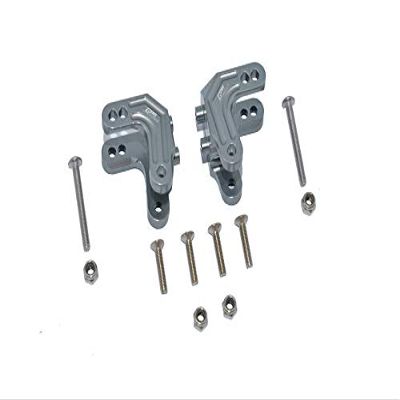 GPM for LOSI 1/8 LMT 4WD Solid AXLE LOS04022 Aluminum Front/Rear Shock Mount -12PC Set (Gray)