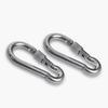 2+1 Heavy Duty 304 Stainless Steel Swivel Ring Double Ended Swivel Eye Hook with SUS304 Snap Hooks for Web Tree Swing, Swing Spinner Hanger, Reliable and Safe (M8) view 3