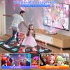 HAPHOM Dance Mat for Kids and Adults, Anti-Slip Wireless Electronic Dance Pad for TV, Wrinkle-Free, Soft & Cozy Playmat for Exercise & Games, Smart Camera & 2 Controllers, Gift ideaClassic Snowflake view 2
