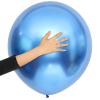 10 Pieces 18 Inch Metallic Balloons Shiny Latex Balloons for Birthday Wedding Party Decoration (Blue) view 1