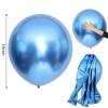 10 Pieces 18 Inch Metallic Balloons Shiny Latex Balloons for Birthday Wedding Party Decoration (Blue) view 2
