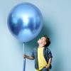 10 Pieces 18 Inch Metallic Balloons Shiny Latex Balloons for Birthday Wedding Party Decoration (Blue) view 4