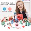 Pretend Play Toy, 42Pcs Premium Creative Play Pretend Toys Dog and Cat Pet Grooming Bathing Playing Feeding House Building Like Real Present Pet Toy for Toddler Kids Girls Boys view 2