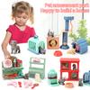 Pretend Play Toy, 42Pcs Premium Creative Play Pretend Toys Dog and Cat Pet Grooming Bathing Playing Feeding House Building Like Real Present Pet Toy for Toddler Kids Girls Boys view 3