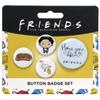 Official Friends Joey Button Badge Set by The Carat Shop view 2