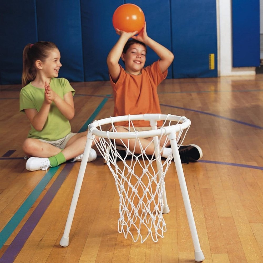 S&S Worldwide Lightweight, Portable Floor Basketball with Ball.