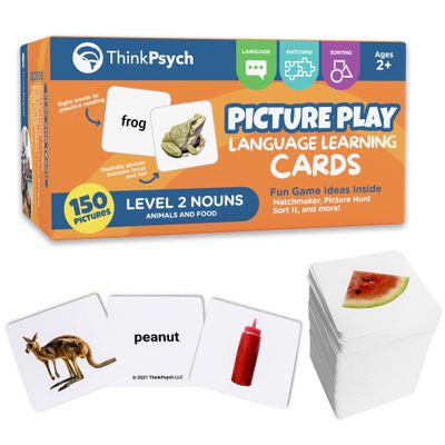 ThinkPsych Level 2 Nouns Flash Cards | 150 Picture Cards for Speech Therapy & Autism Learning Materials | Preschool Kindergarten Language Learning Cards | Homeschool Supplies | Apraxia Flash Card