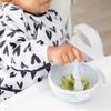 Bumkins Baby Bowl, Silicone Feeding Set with Suction for Baby and Toddler, Includes 4 Spoons and Lid, First Feeding Set, Training Essentials for Baby Led Weaning for Babies 4 Months Up, Marble view 3