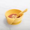 Bumkins Baby Bowl, Silicone Feeding Set with Suction for Baby and Toddler, Includes 4 Spoons and Lid, First Feeding Set, Training Essentials for Baby Led Weaning for Babies 4 Months Up, Pineapple view 3