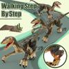 Mini Tudou Large Remote Control Dinosaur Toys 17.7",Electronic Walking Toys with LED Light Up&Realistic Simulation Sounds,2.4Ghz Velociraptor Robot Toy,RC Dinosaur Toy for Boys Kids Age 5 6 7 8 9 view 4