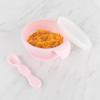 Bumkins Silicone Feeding Set With Suction for Baby and Toddler - Includes Bowl, 4 Spoons, Lid - First Feeding Set, Training Essentials for Led Weaning, 4 Months Up - Pink view 3