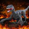 Mini Tudou Large Remote Control Dinosaur Toys 17.7",Electronic Walking Velociraptor with Lights and Sounds,2.4G Dinosaur Robot Toys Powered by Rechargeable Battery,RC Toy for Kids Boys Girls view 3